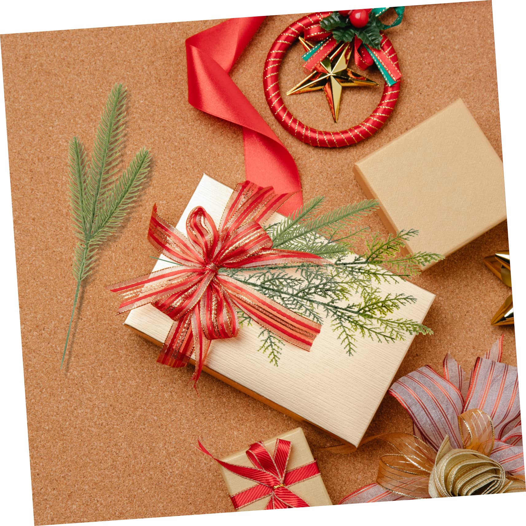 Zerodeko 50stücke Künstliche Tannenzweige Mit Pine Needles Für Weihnachtsdekoration Zweige Für Garlands Und Christbäume Für Festliche Anlässe