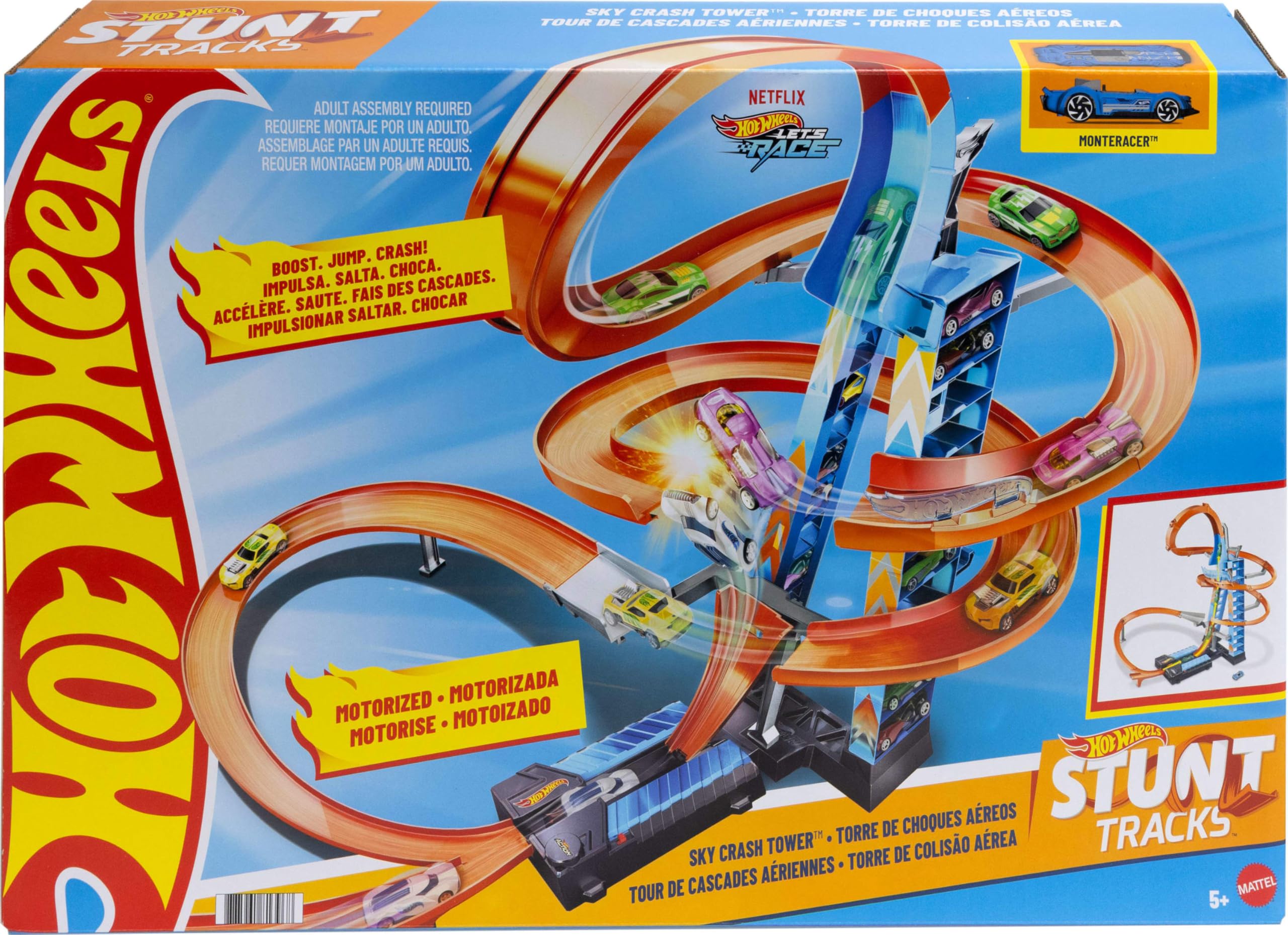 Amazon.co.jp: Hot Wheels Sky Crash Tower Track Set, 2.5+ ft / 83