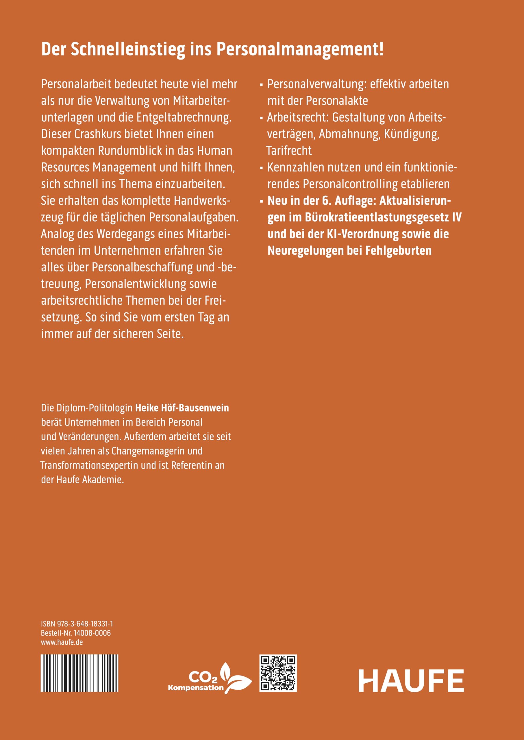 Crashkurs Personalarbeit: Vom Arbeitsvertrag bis zum Zeugnis (Haufe Fachbuch)
