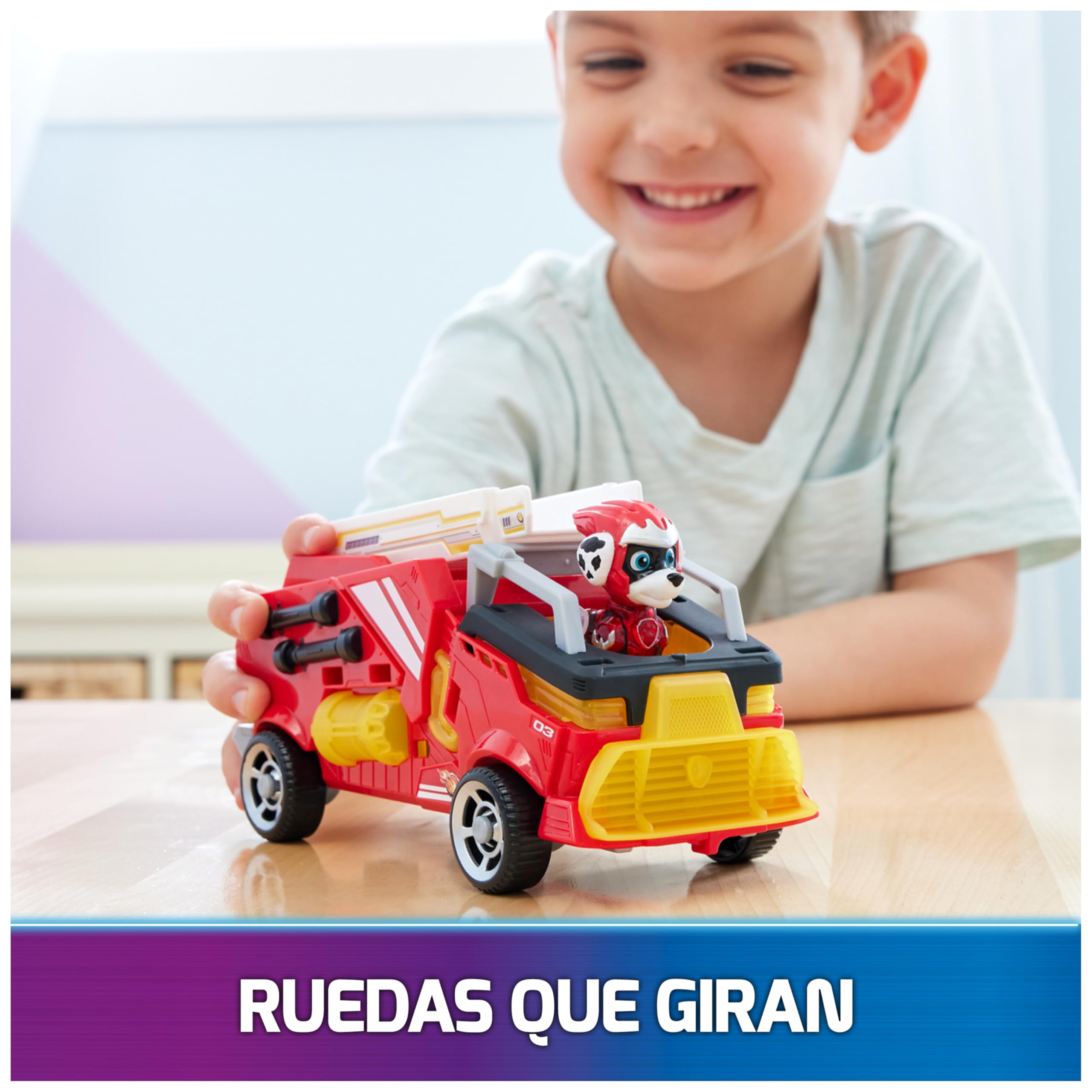 Paw Patrol Patrulla Canina - Figura Marshall Y Coche Juguete con Luces Y Sonidos DE LA SUPERPELÍCULA - 6067509 - Juguetes Niños 3 Años + - Patrulla Canina Juguetes - Regalo Niño 3 años + — view 4