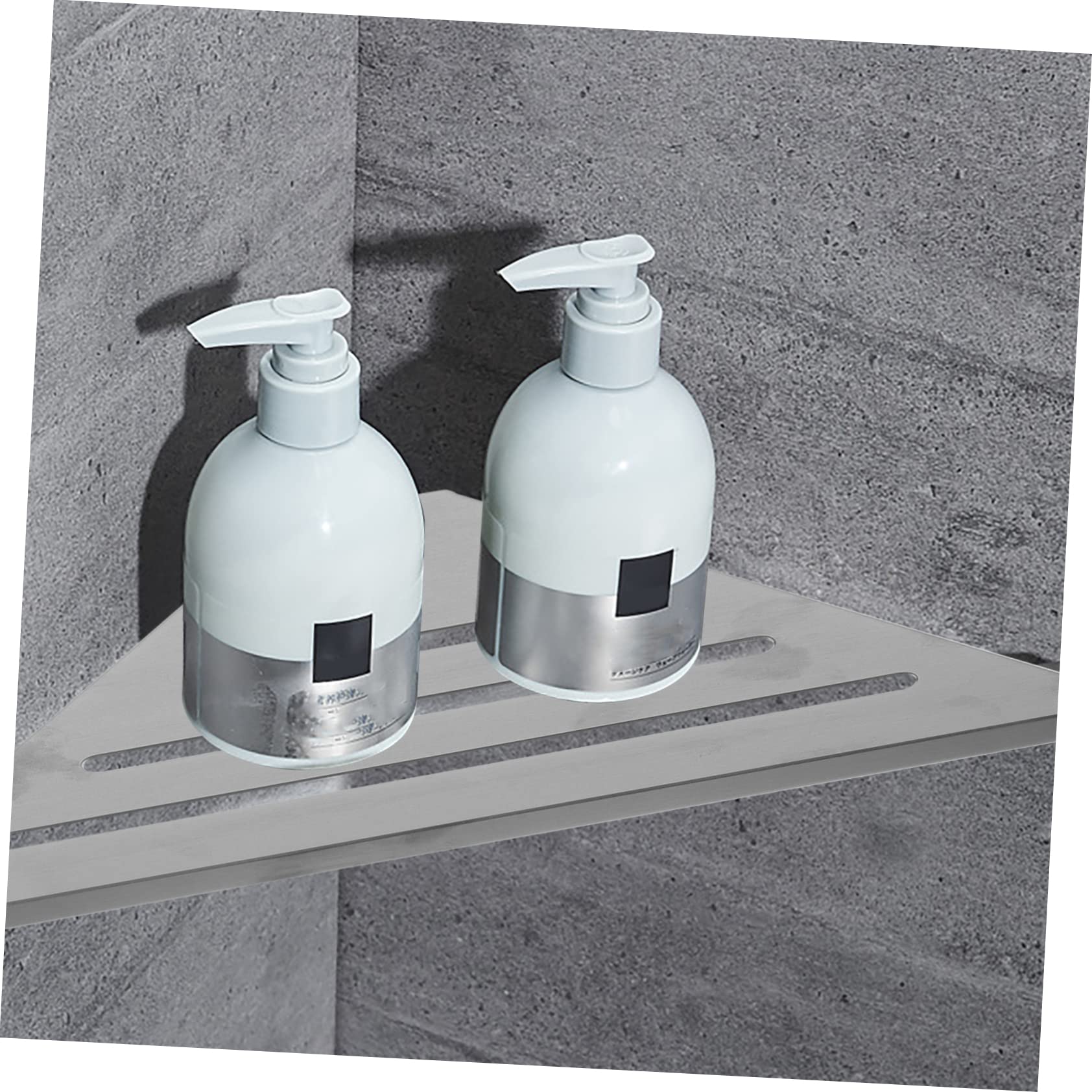 Estante de Ducha Colgante de Acero Inoxidable de 2 Piezas para baño, Estante de Escritorio de Esquina montado en la Pared con estantes de Almacenamiento de Metal, Organizador