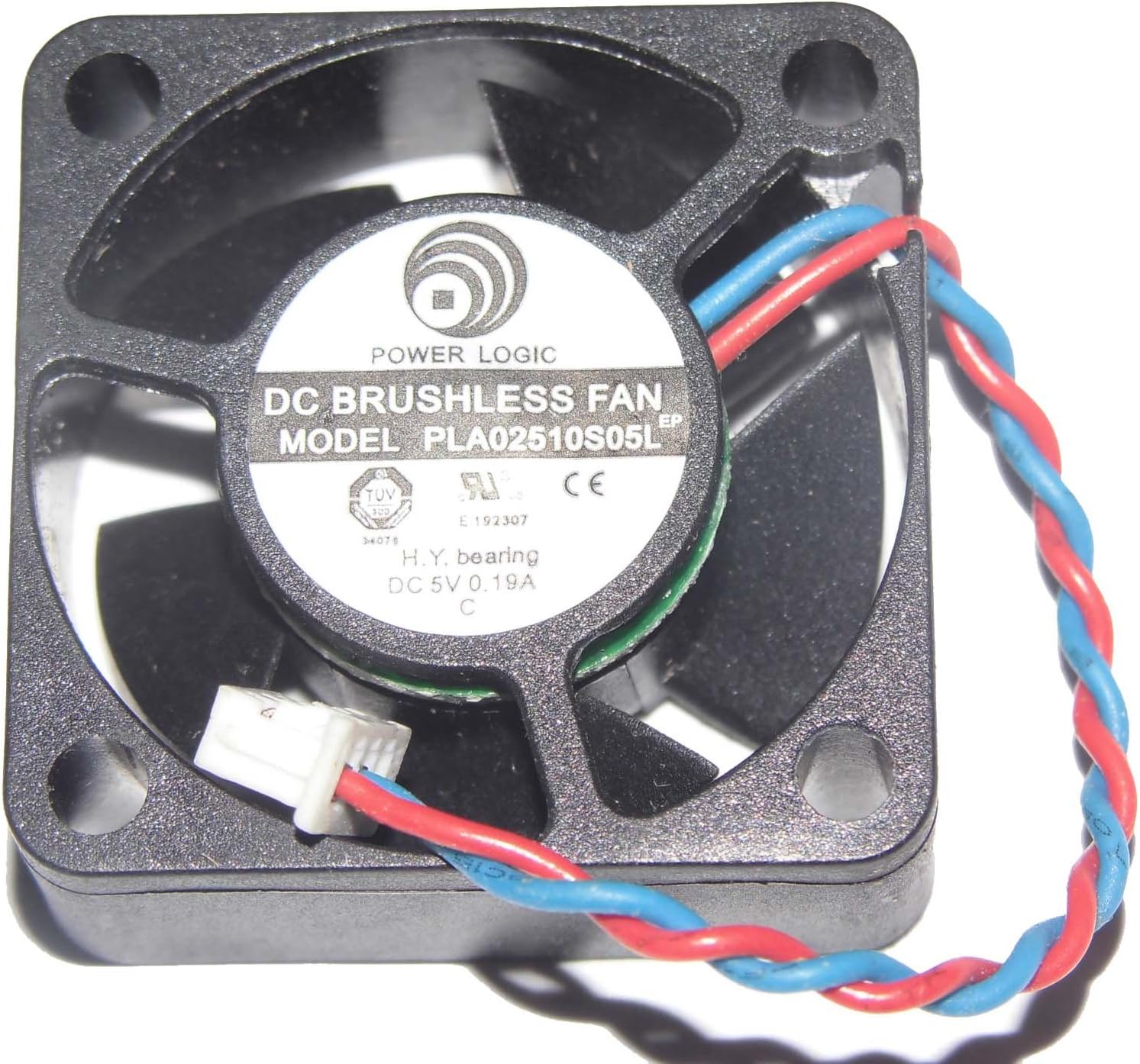 25mm PLA02510S05L 5V 0.19A 2Wire Power Logic Cooling Fan