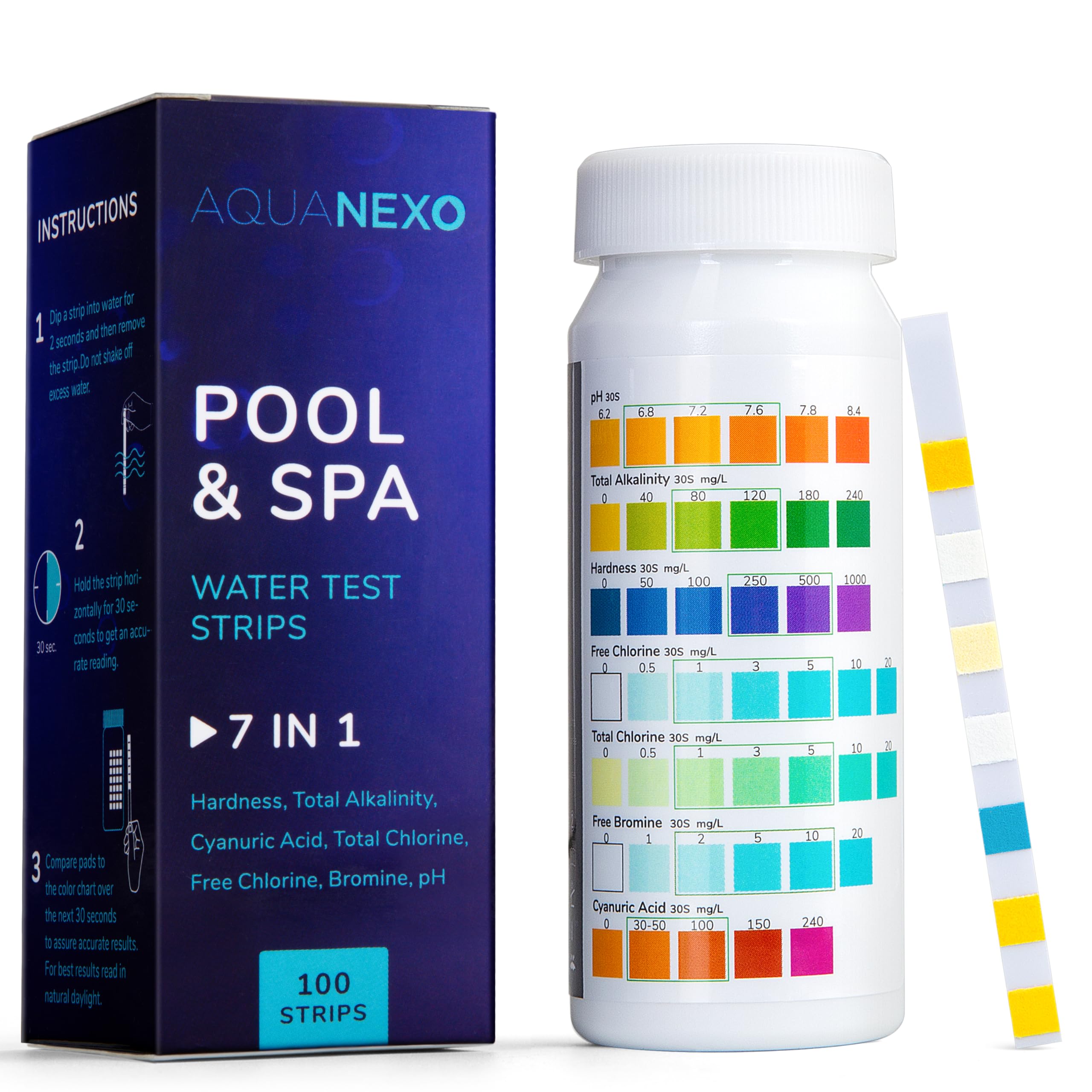 100-Count Pool Test Strips 7-in-1