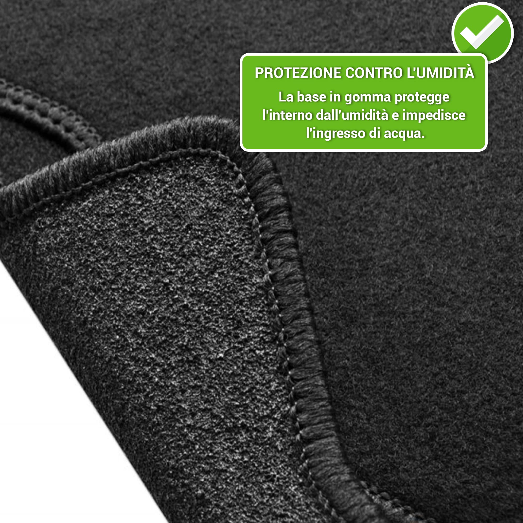 Tappetini Auto Su Misura Per Mercedes Classe C W201 (1982-1993): Set Da 4, Protezione E Stile Con Cuciture Grigie