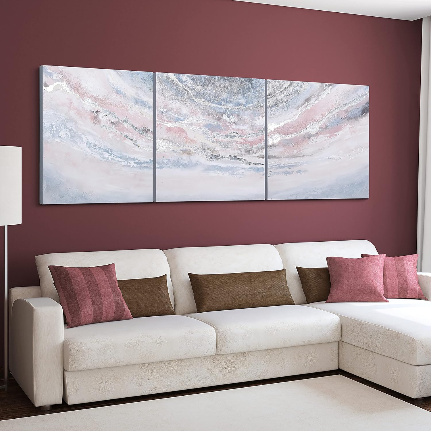 Heavens 1 Metallic Abstract Triptych Wall Art Set