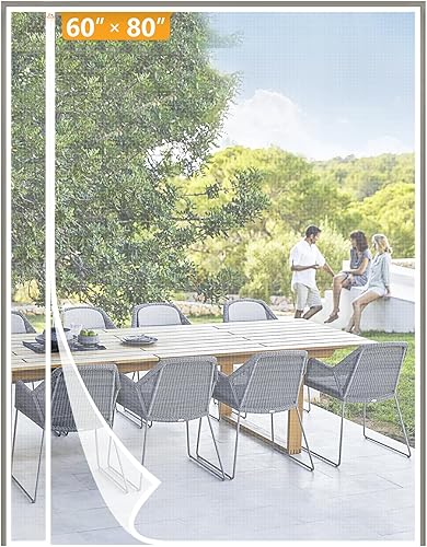 Miniatura 22 de Yotache - Puerta mosquitera magnética reversible de apertura lateral para puertas de 28 x 78, vista sin obstáculos, malla de poliéster mejorada