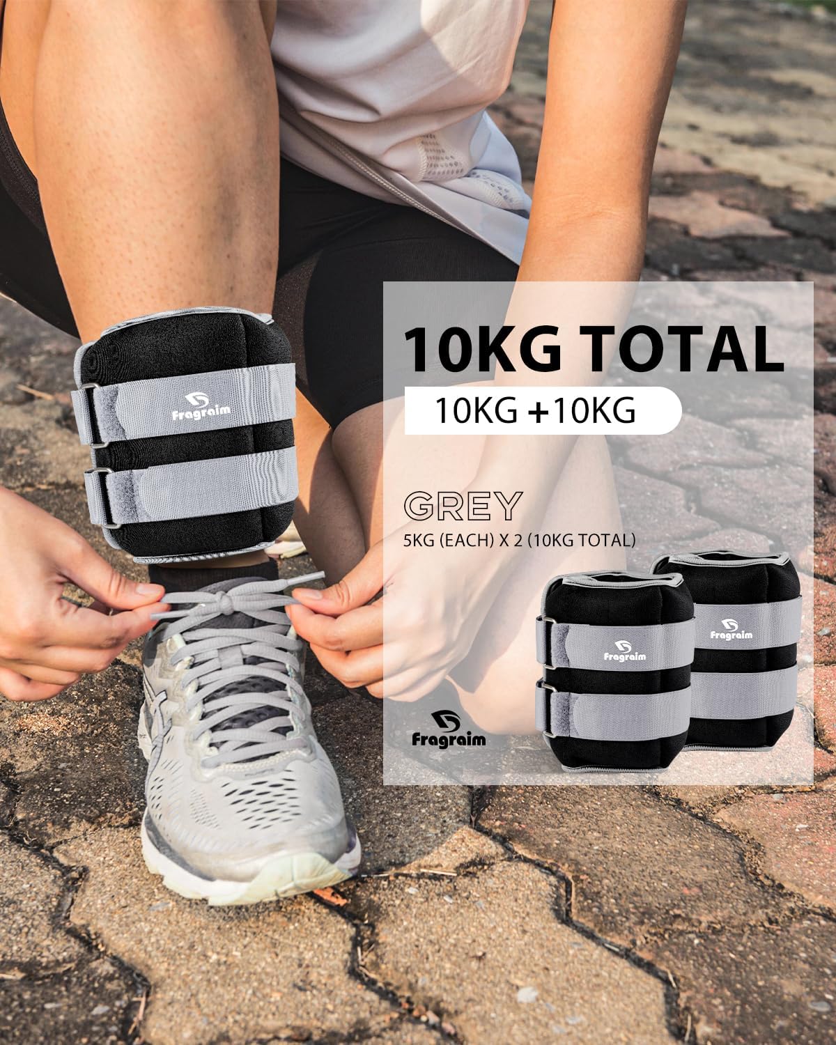 Pesi Caviglia per Donne, Uomini e Bambini - 1/2/3/4/5/6/10KG 1 Paio di Pesi per Polso/Gamba/Braccio per Allenamento Alla Forza con Cinghia Regolabile per Jogging, Ginnastica, Aerobica, Fisioterapia