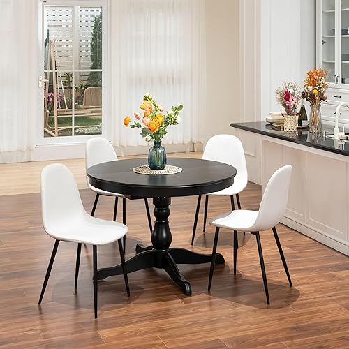 Miniatura 2 de Homy Casa Juego de 4 sillas de comedor, sillas de estilo moderno de mediados de siglo, sillas laterales sin brazos para cocina, comedor, sala de