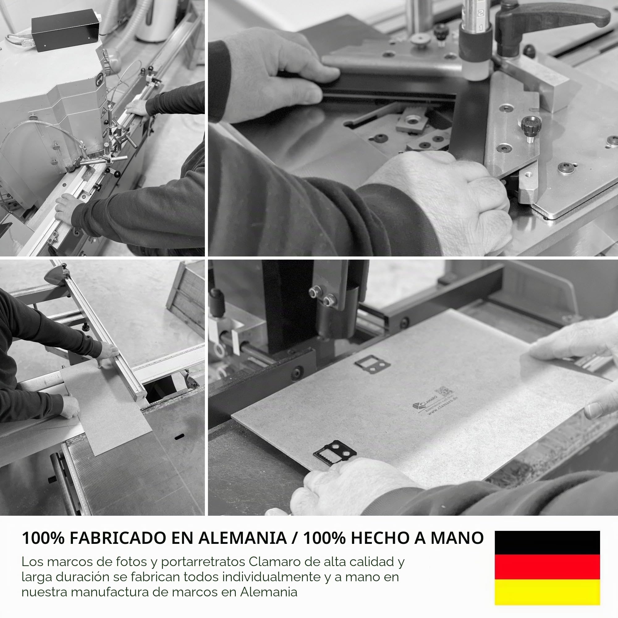 Clamaro 'N°1' Marco de fotos sin marco 84,1 x 118,9 cm DIN A0 | Elegante marco de fotos moderno con panel trasero de MDF laminado blanco y cristal acrílico – ideal para presentaciones de estilo
