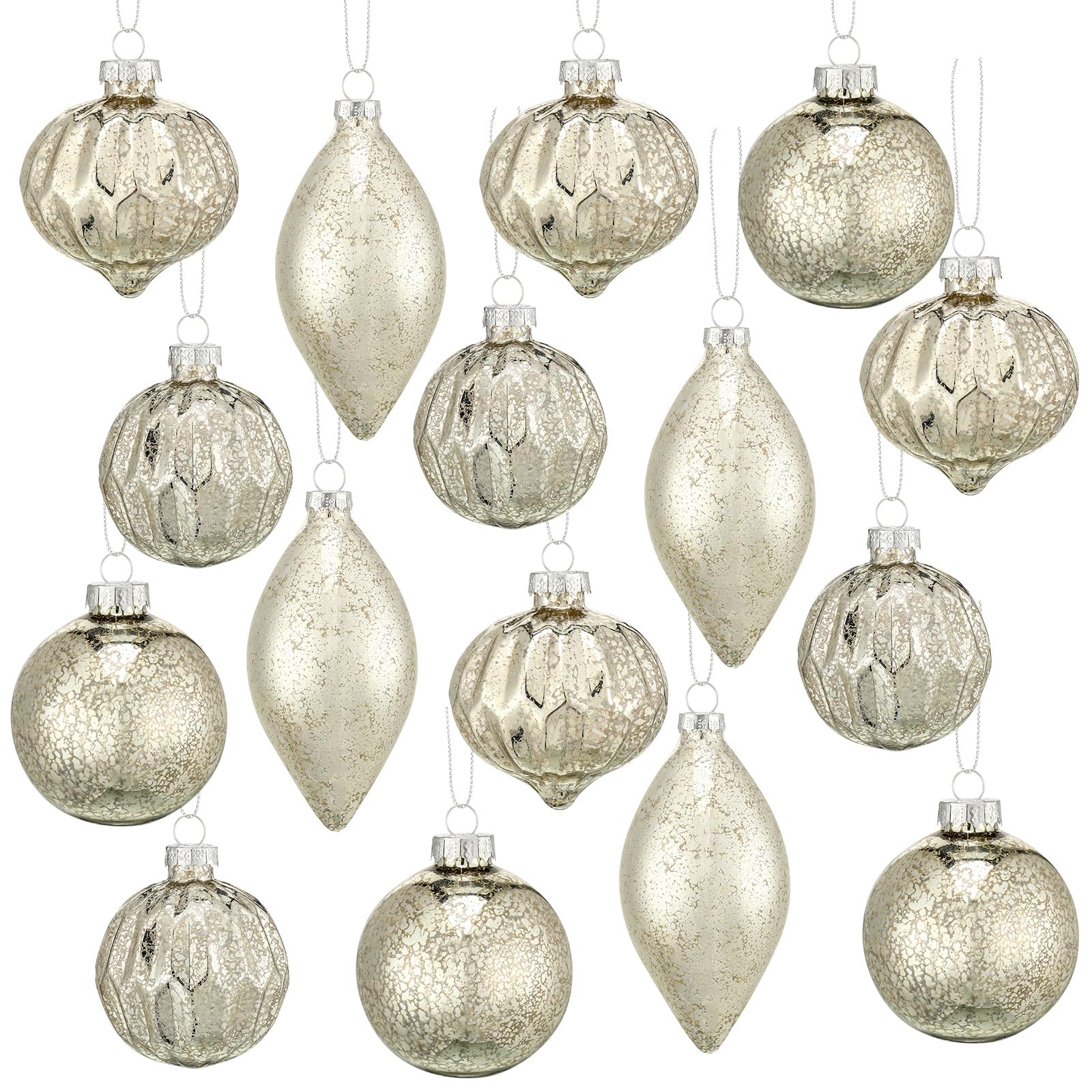 Boules de Noël vintage en verre soufflé haut de gamme Layhit pour sapin rétro