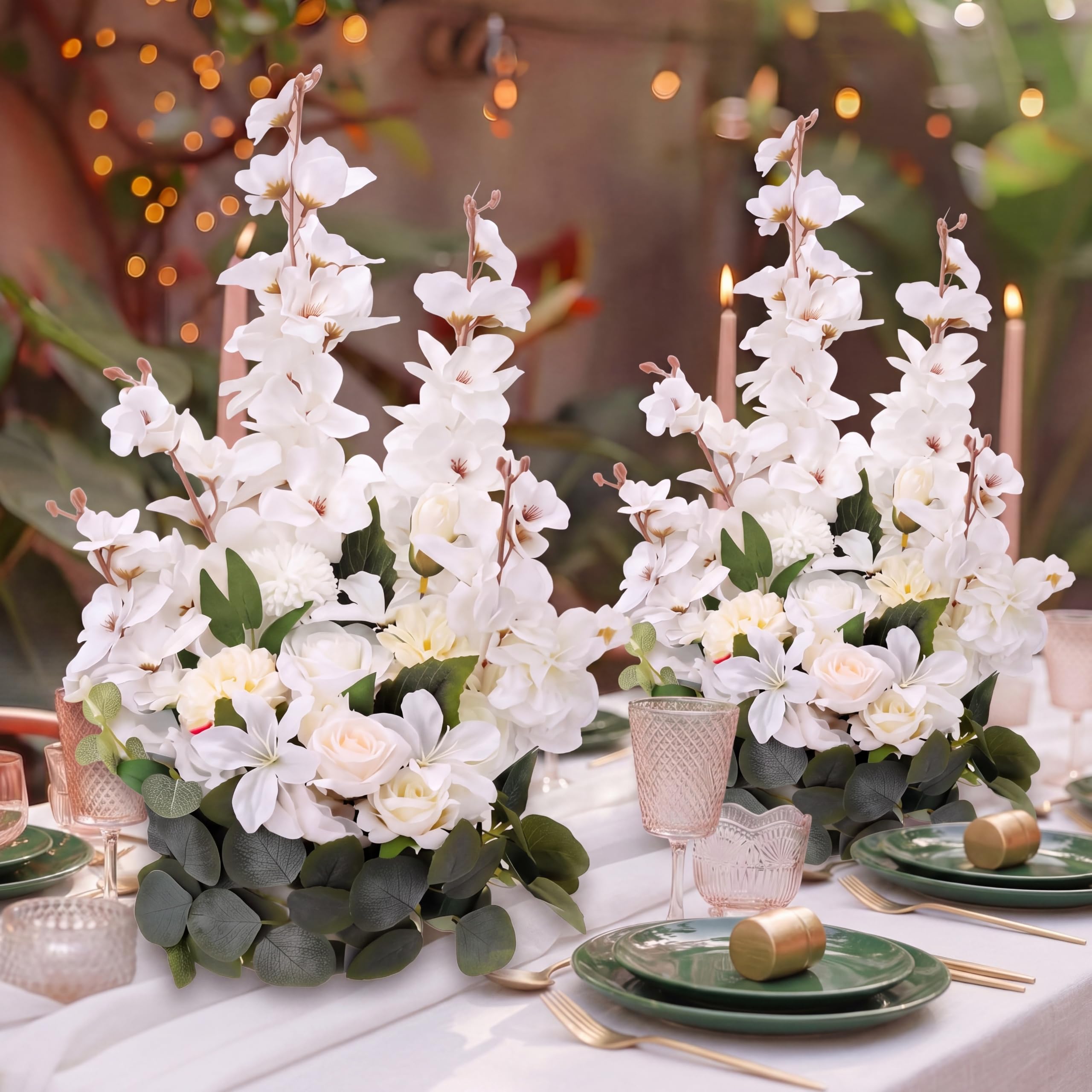 Photo 1 of Acellegic 2 Pcs 19'' White Free Standing Flowers Balls for Wedding