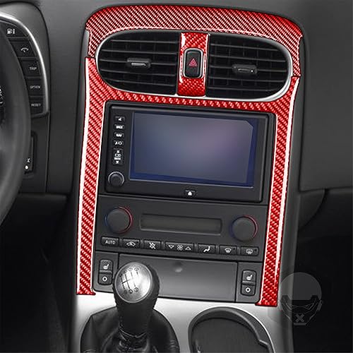 Miniatura 6 de Calcomanía de fibra de carbono compatible con Chevrolet Corvette C6 2005-2013 (rojo, panel de instrumentos de tablero 19)