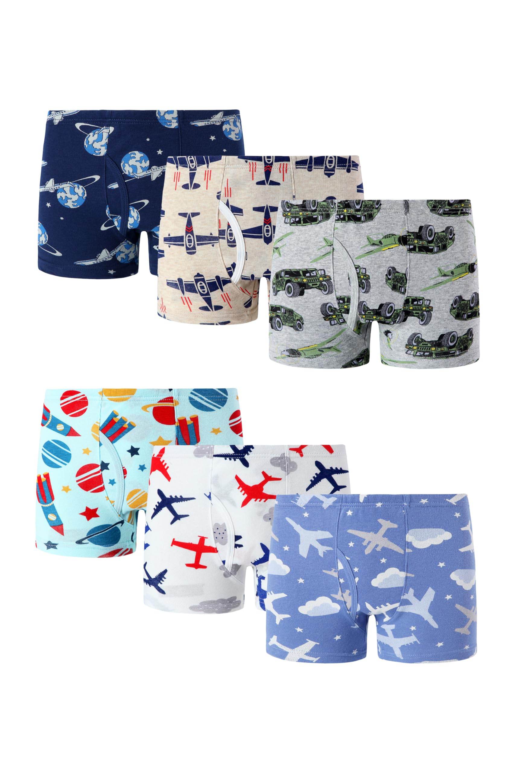 Choco Moon Little Boys'Cotton Boxer Brief Soft Underwear Multipack