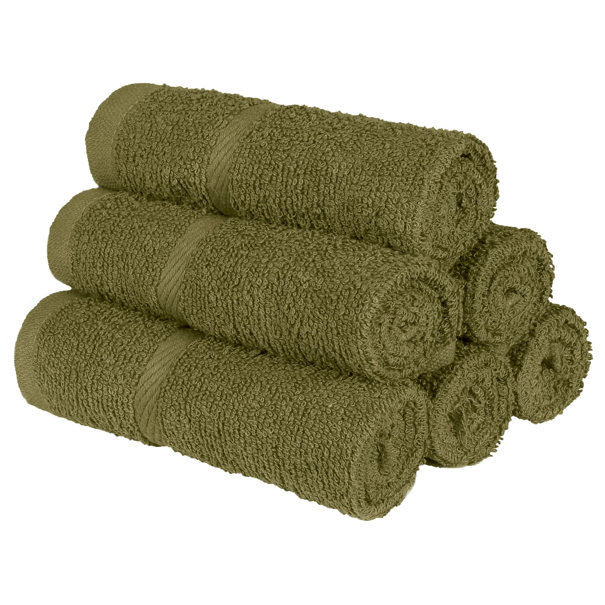 BEDSPUN Pure Cotton Terry Small Towel for Face Face Towels Set of 6, Face Towel for Gym |350 GSM, Minty Fresh