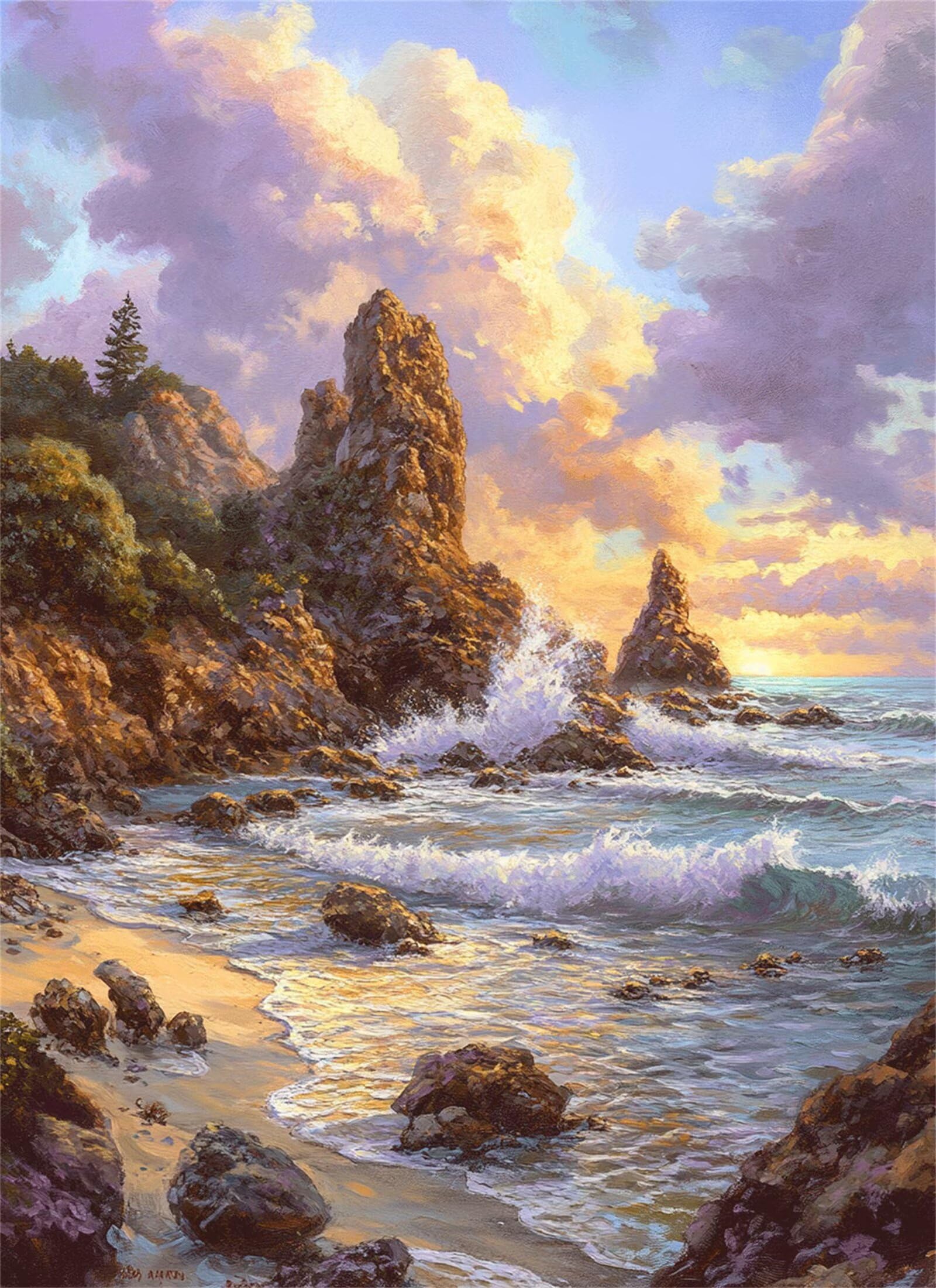 Puzzle 3000 elementów dla dorosłych 3000 elementów, fale puzzle, gry edukacyjne, drewniane puzzle, krajobraz, puzzle, prezenty dla nastoletnich chłopców w wieku 14-16 lat, 122 x 81 cm, g-729