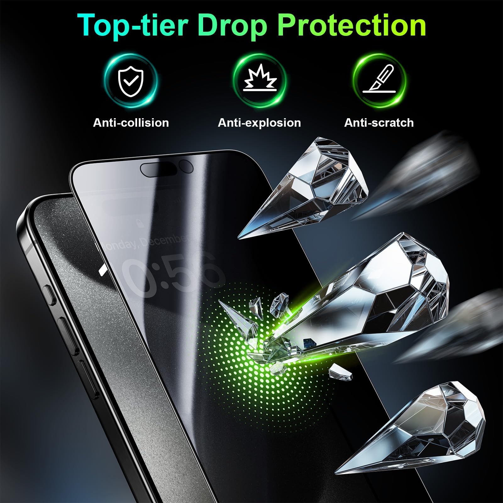 JETech Pellicola Protettiva per iPhone 15 Pro Max 6,7 Pollici con