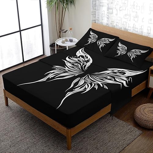 Miniatura 17 de Retro Sunset Sheets Split King Size Sheet Set, Neon City Vaporwave Bed Sheets Bedroom Decor, Cyberpunk Bedding Sheets & Pillowcases 5 Piece, Deep