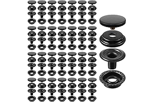 100 Pieces 15 mm Fastener Snap Stainless Steel Snap Buttons Press Stud Button