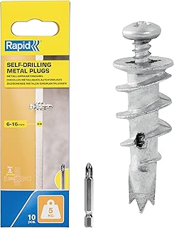 Rapid 5001558 R:Self.Drilling M4x35mm 10pcs Self-Drilling Screws, Silver