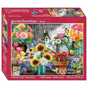Amazon.com: Crown Point Graphics Sunnyside Flower Market