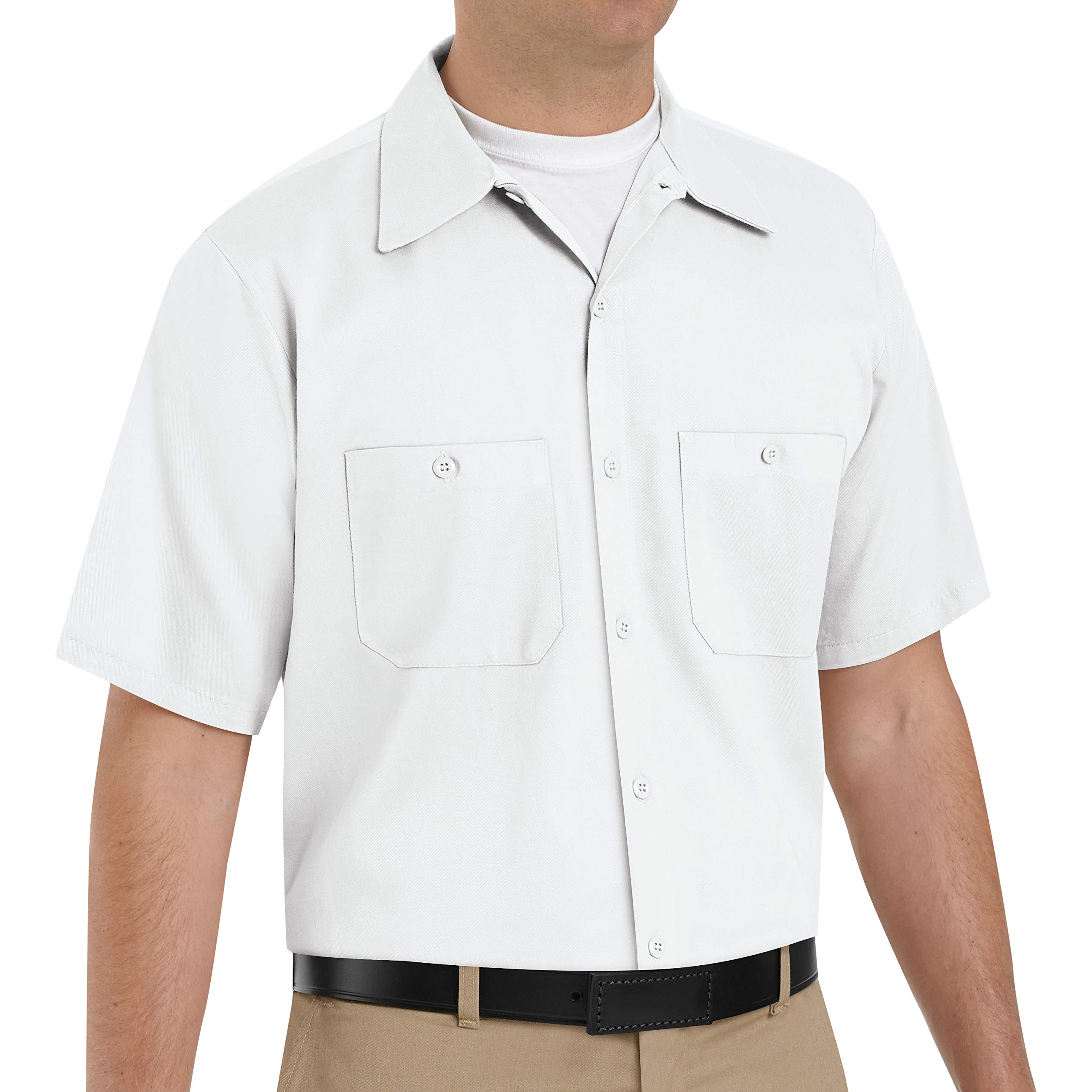 Red Kap Short Sleeve Wrinkle-Resistant Cotton Work Shirt Camisa de Trabajo de algodón Resistente a Las Arrugas de Manga Corta Hombre