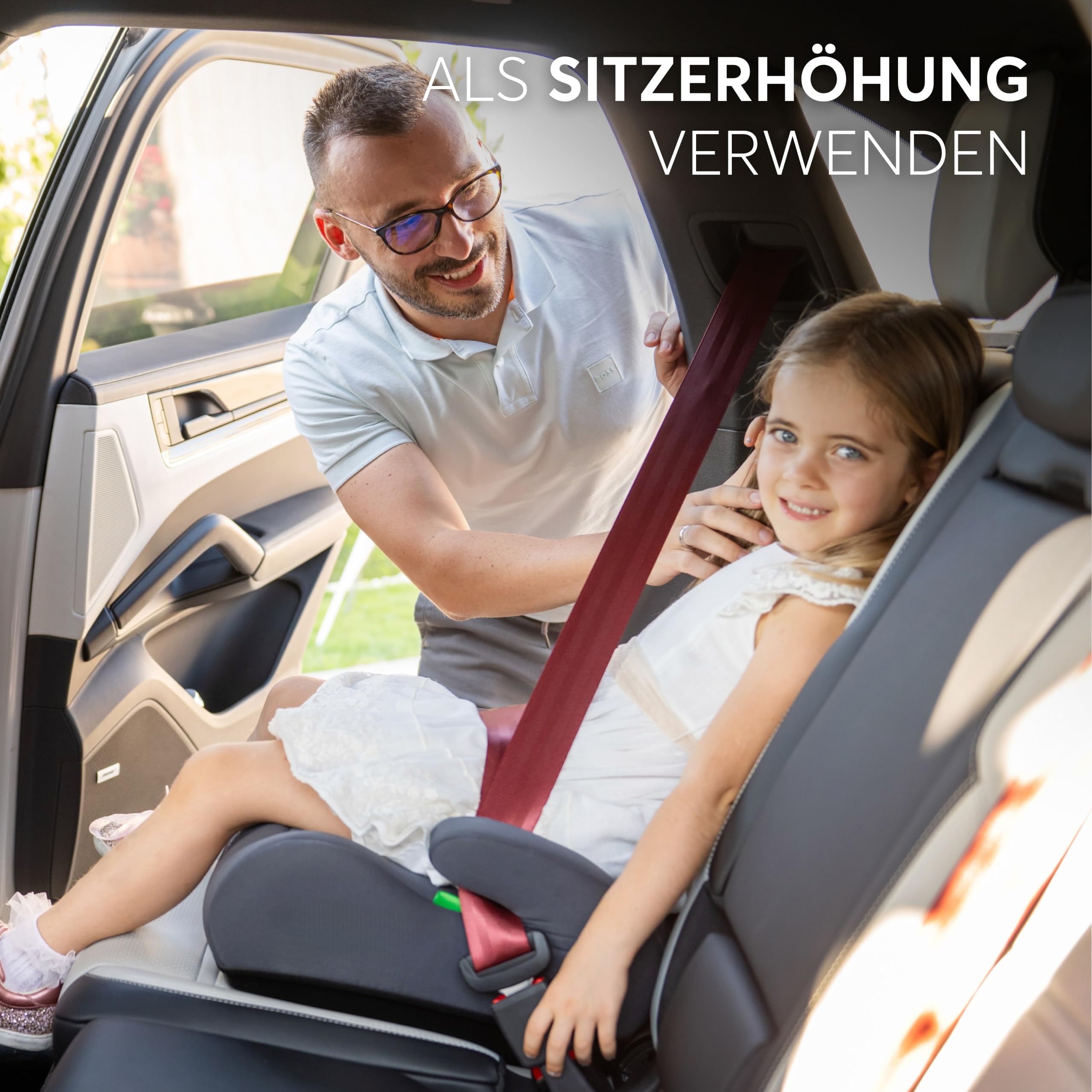 KikkaBoo Kindersitz 15-36 kg Gruppe 2-3 i-Size i-AID ohne ISOFIX 13-fach verstellbare Kopfstütze Schwarz