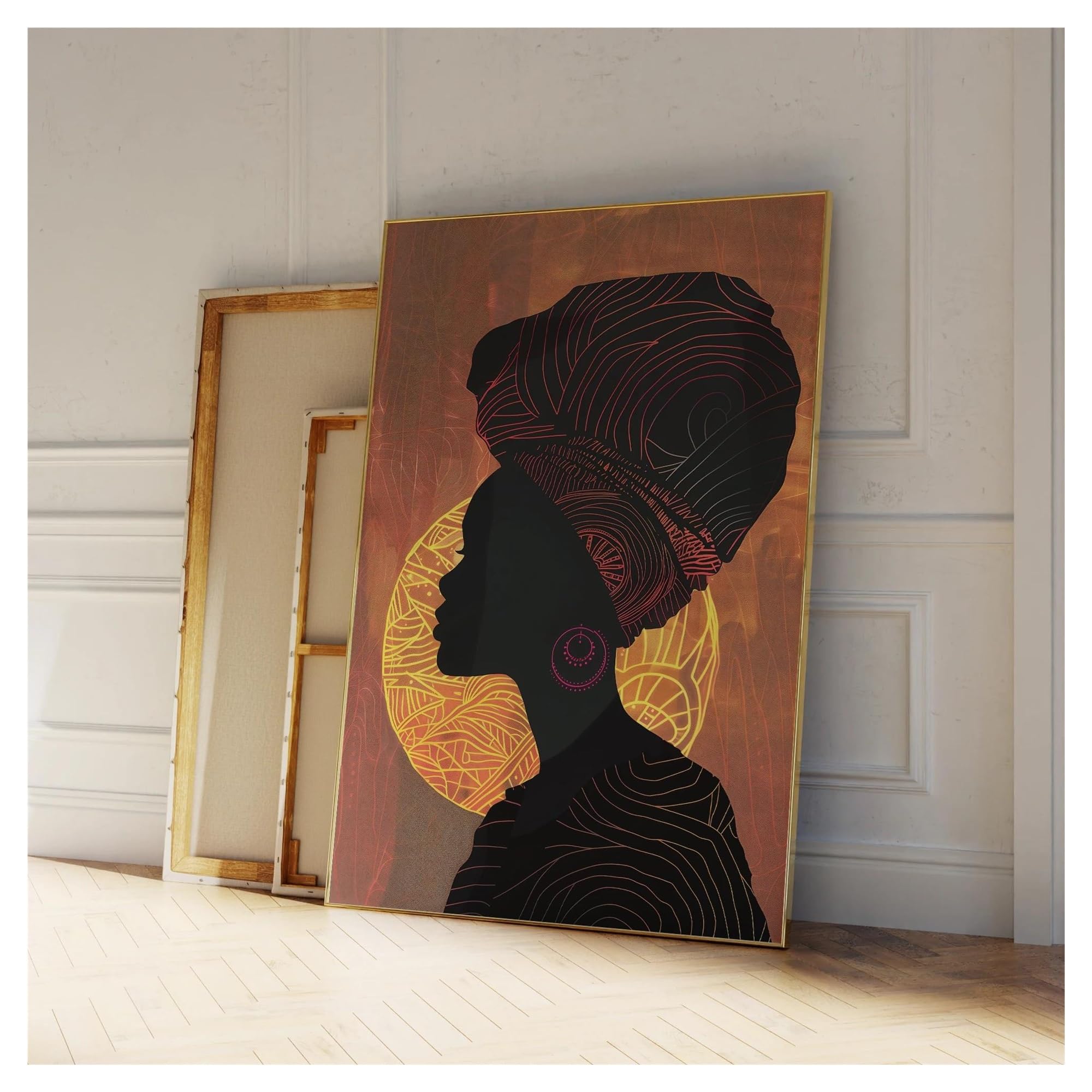 Tableau africain moderne pour une decoration de salon chic