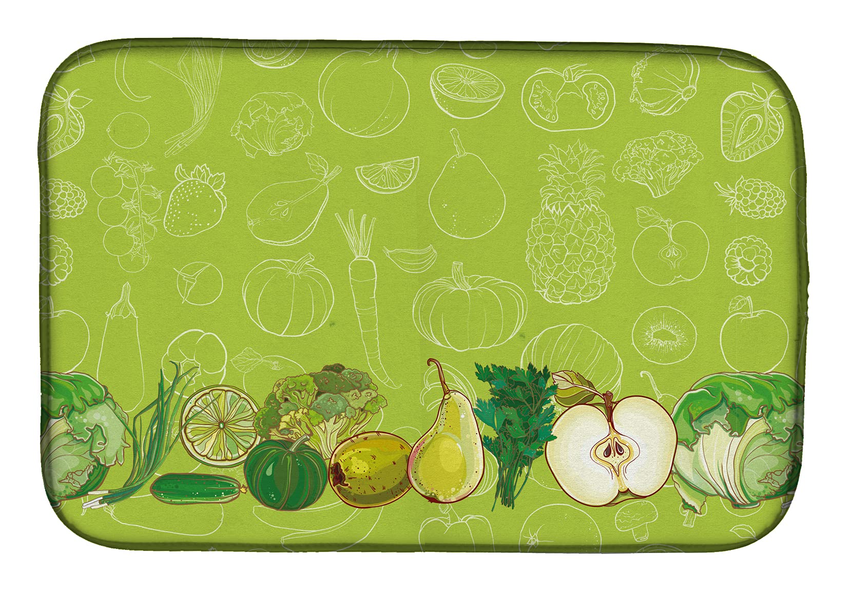 Tapis de séchage de qualité supérieure vert 14x21 cm BB5135DDM