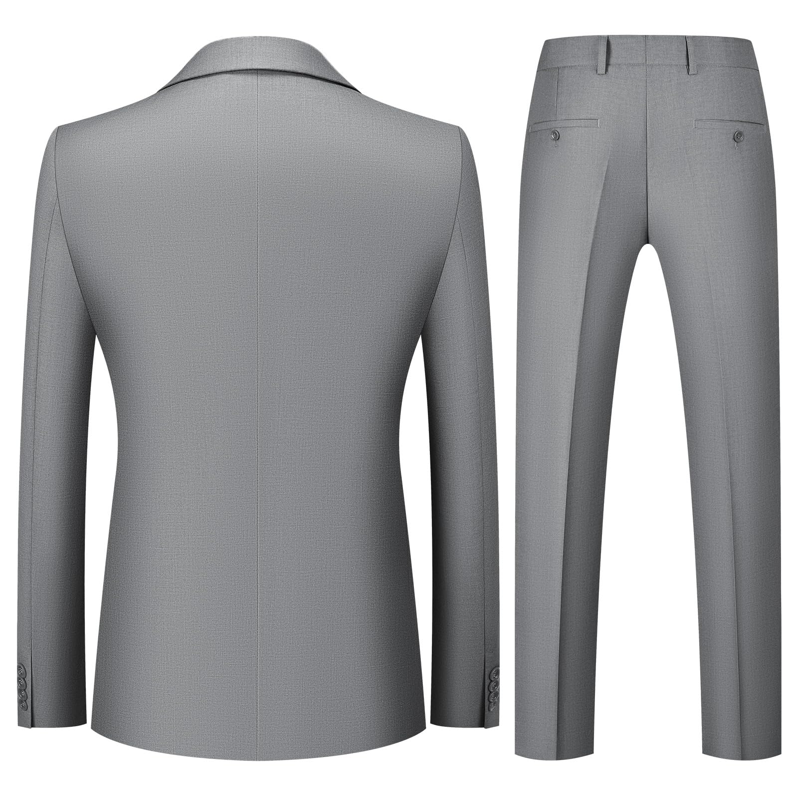 Abiti da Uomo Slim Fit 3 Pezzi Vestito per Uomo Business Formale Completo per Matrimonio con 2 Bottoni Blazer e Pantaloni
