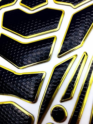 Miniatura 9 de Niree Etiqueta engomada metálica del cojín del protector del gas del tanque del luster de la motocicleta (#A02)