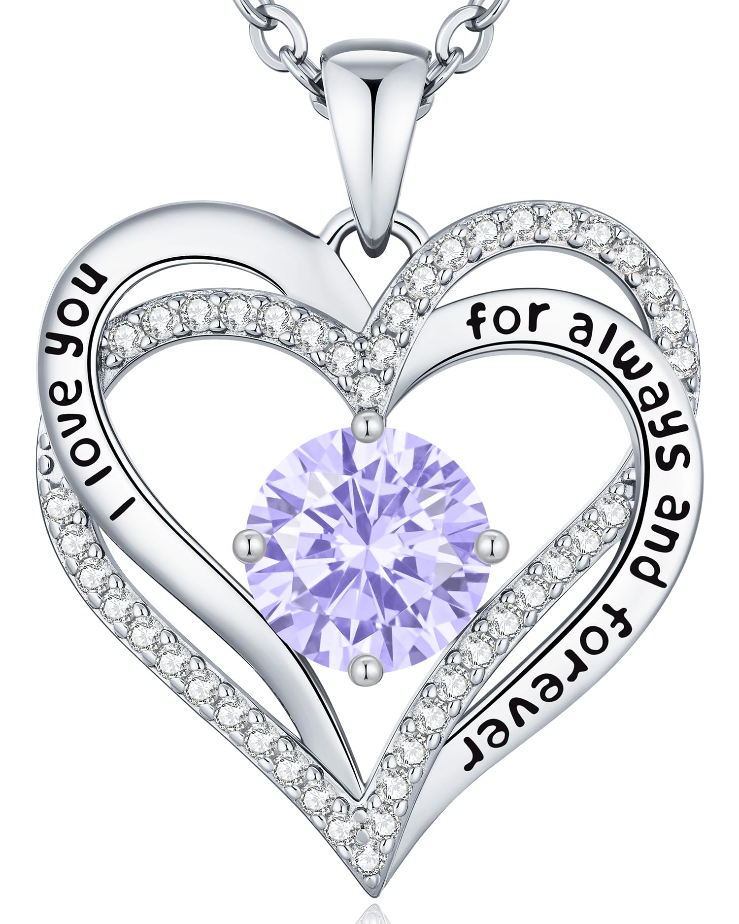 CDE Kette Damen Herz Anhänger Halskette für Frauen Schmuck Geburtstags Geschenk für Sie Freundin Weihnachten Valentinstag Muttertags Geschenk Hochzeit Jubiläum