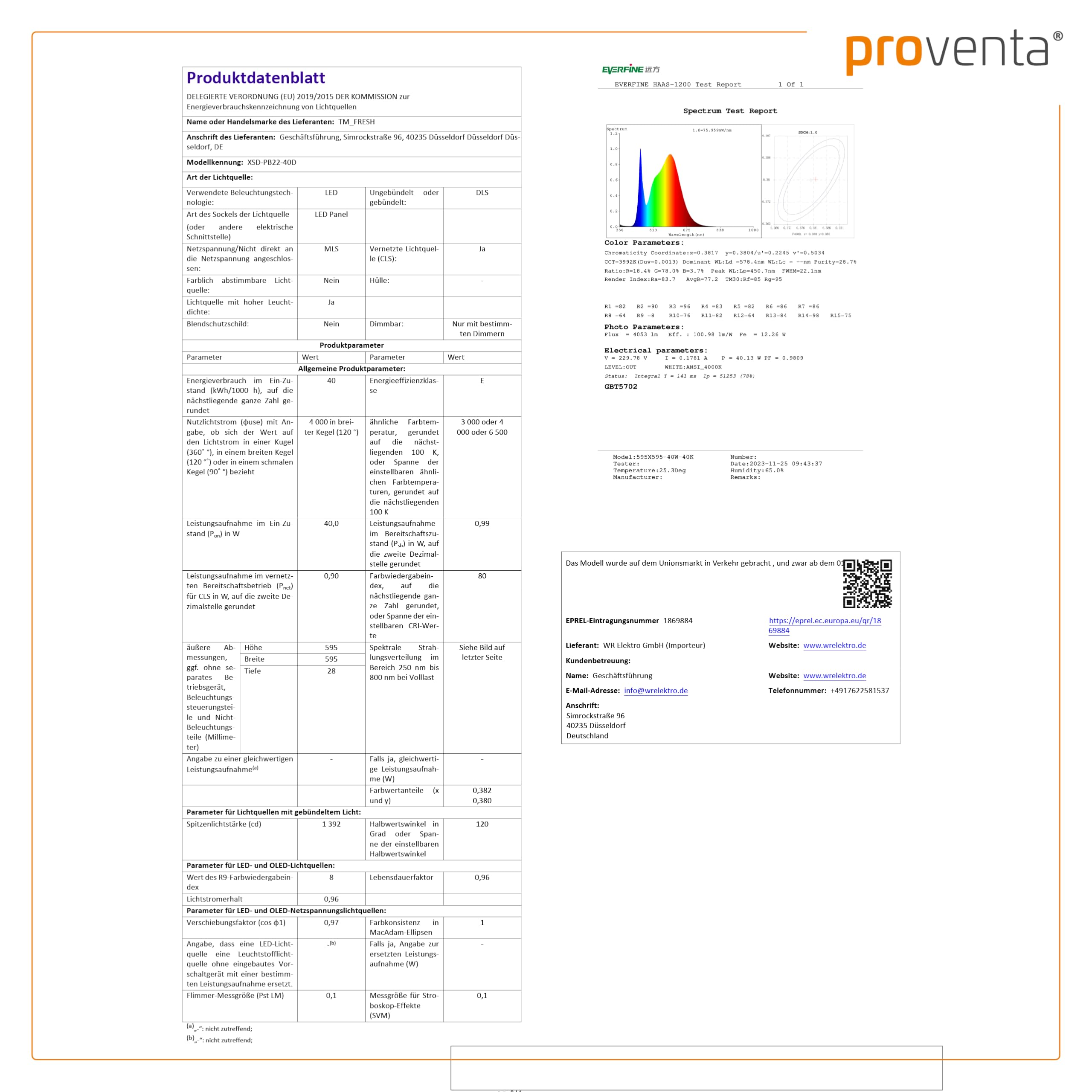 Proventa 30W LED Panel 62x62 cm (5er Set) – UGR<19 BAP-konform & 4.500 Lumen (150lm/W) – Marken-Netzteil & 100.000h – Flimmerfreie Rasterleuchte Neutralweiß 4000K