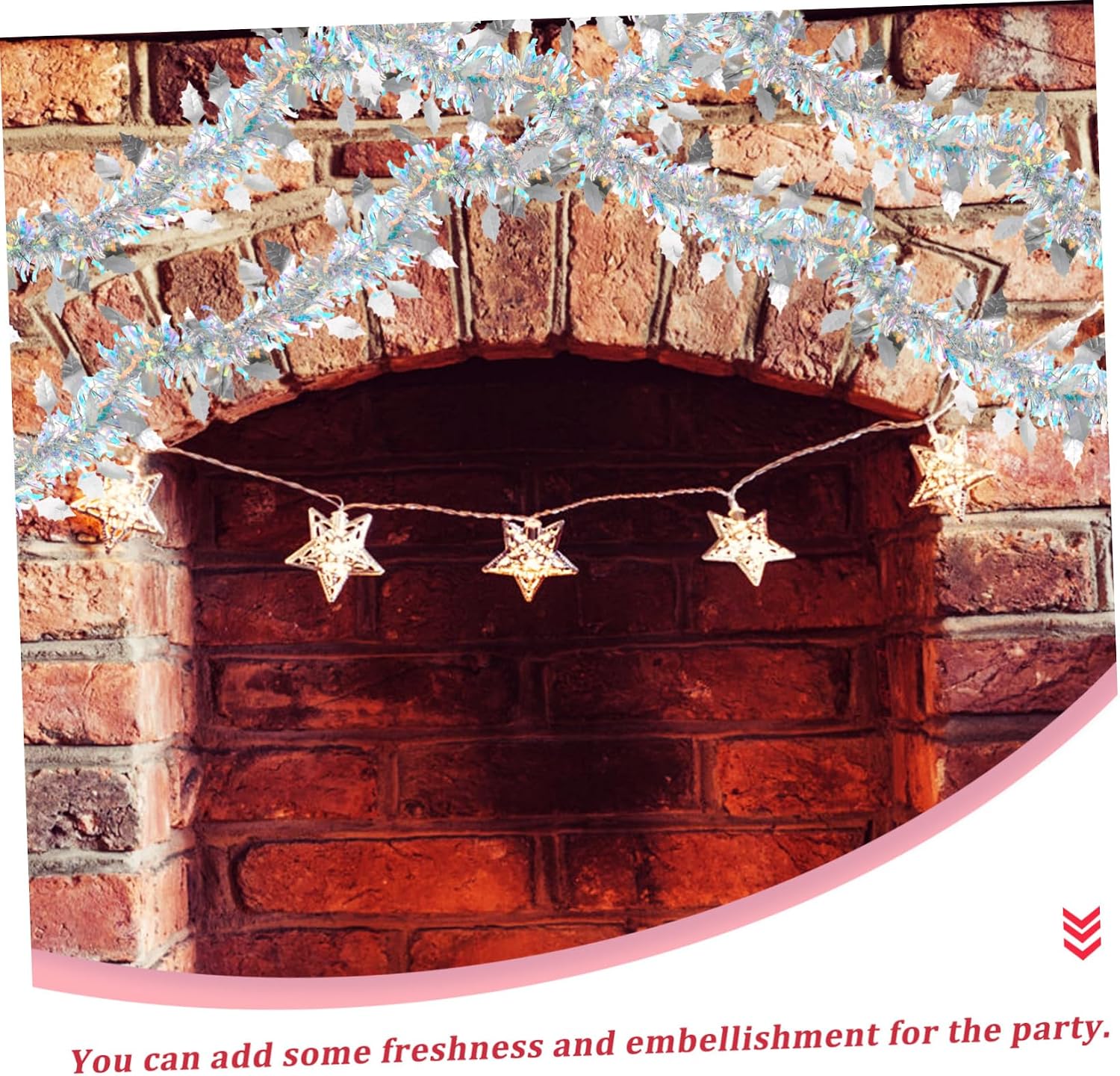 BESTYASH Festive Tinsel Garland Shiny Hanging Decoration for Year Party Home Office Decor for Holiday Celebrations and Giving
