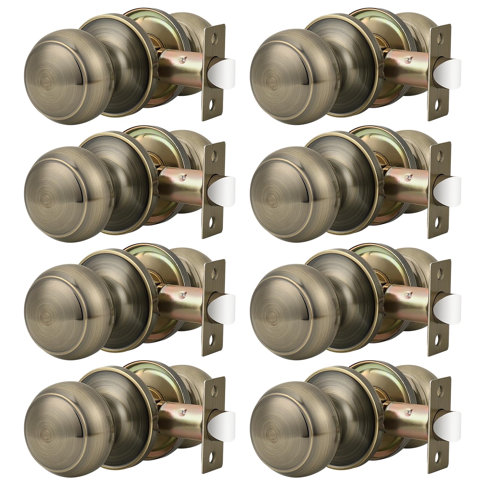 Probrico Black Passage Door Knobs - Keyless & Modern -11
