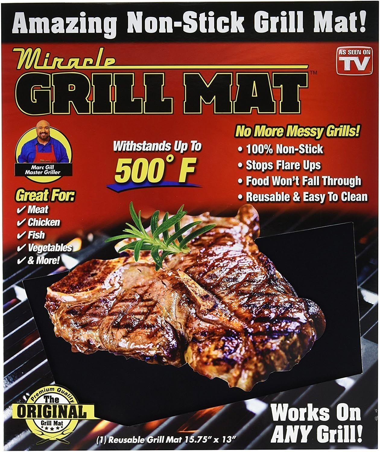 Set of 2 Heavy Duty BBQ Grill Mats - Plus Bonus Baking Mat - Non Stick, Reusable and Dishwasher Safe Barbecue Grilling Accessories