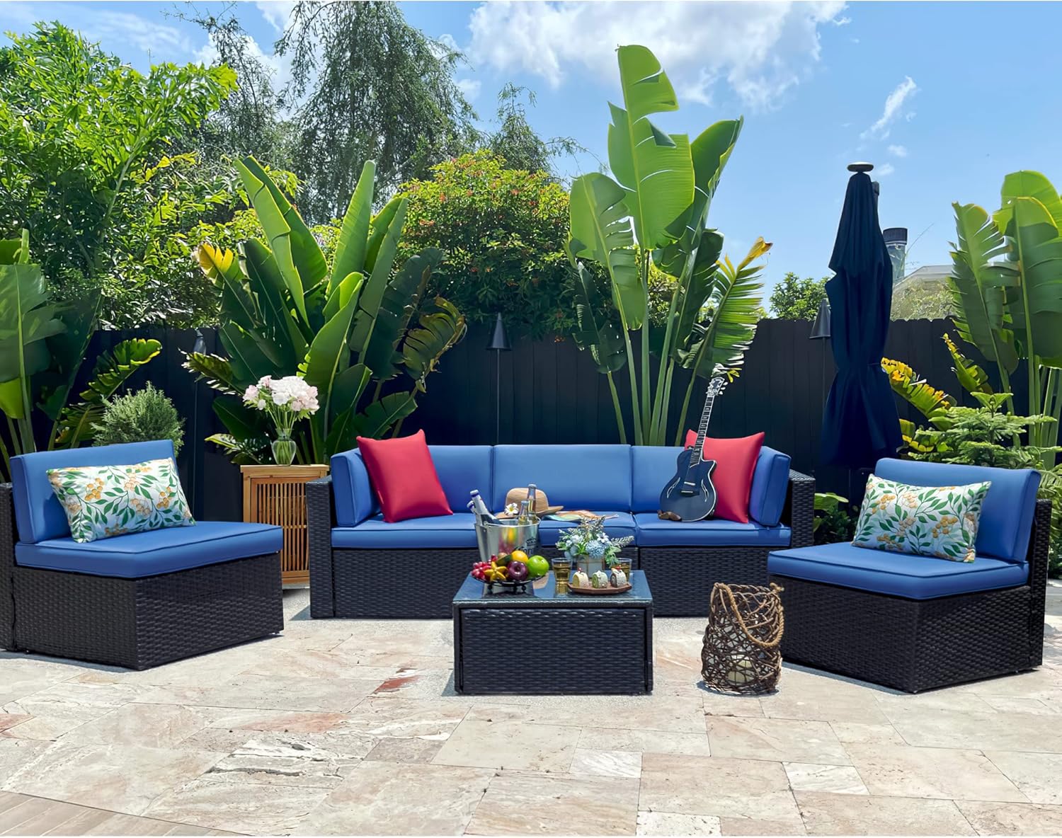 Devoko Patio Furniture Sets 6 Pieces Outdoor Furniture Easy