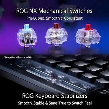 ASUS ROG Azoth 75% Custom Gaming Keyboard with Mechanical Switches