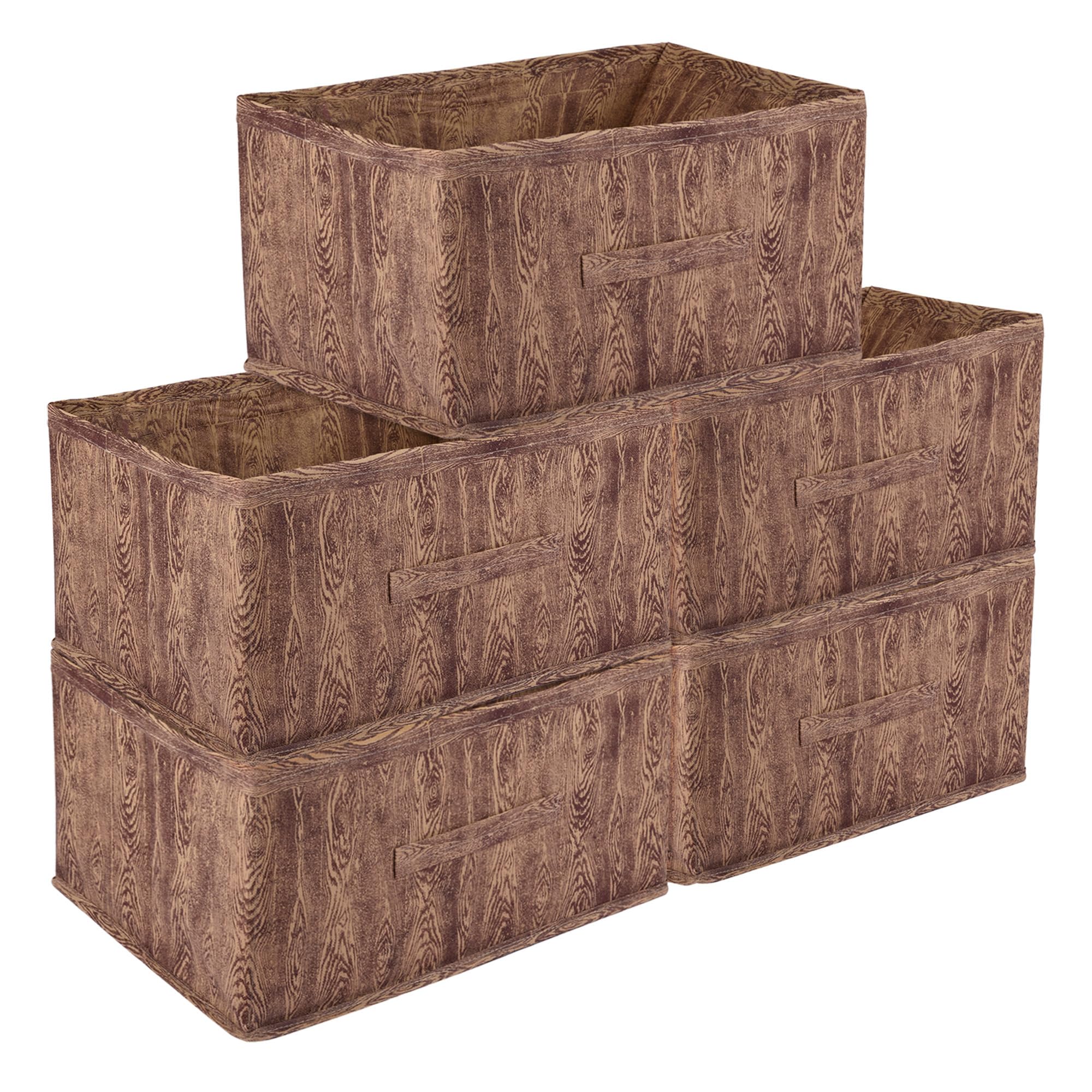 Heart Home Drawer Storage Box | Storage Bin for Clothes | Wardrobe Organizer for Books | Closet Box with Handle | Non-Woven Storage Box | Wooden Storage Box | Pack of 5 | Brown (B0CQRC5N2M) Amazon Price History, Amazon Price Tracker