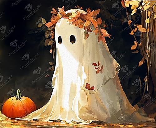 Miniatura 48 de DIAMOND ART CLUB Kit de pintura de diamante de zorro, manualidades divertidas para adultos, lienzo de arte redondo de diamante, 13 x 16 pulgadas