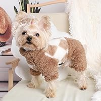 Vista 2 de Pijamas para Perro Pjs Suéter de Vellón para Perro Ropa Linda para Cachorros para Perros Pequeños Chihuahua Yorkie Ropa para Niña Niño Pullover