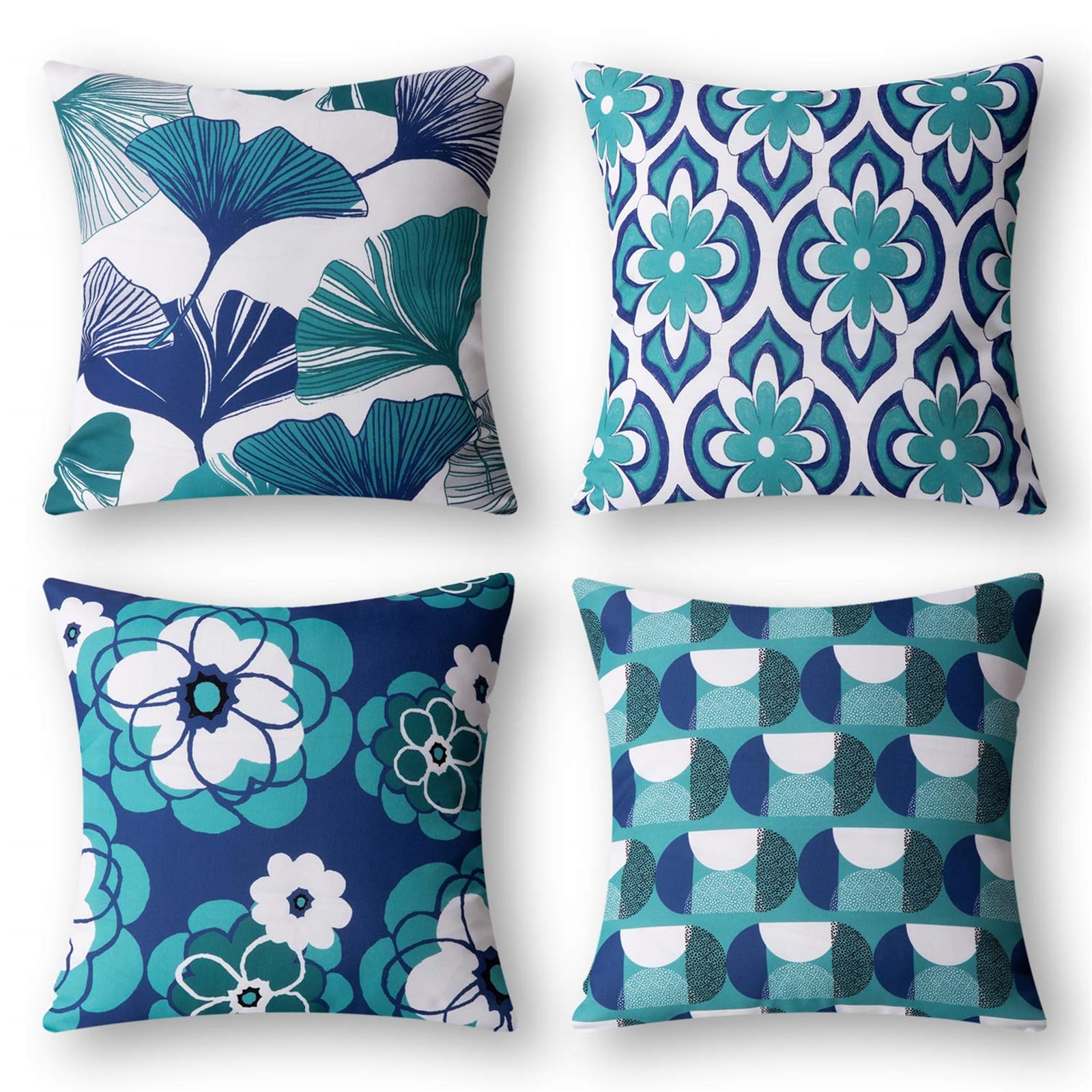 Housses de coussin en lin double face marine pour une décoration raffinée