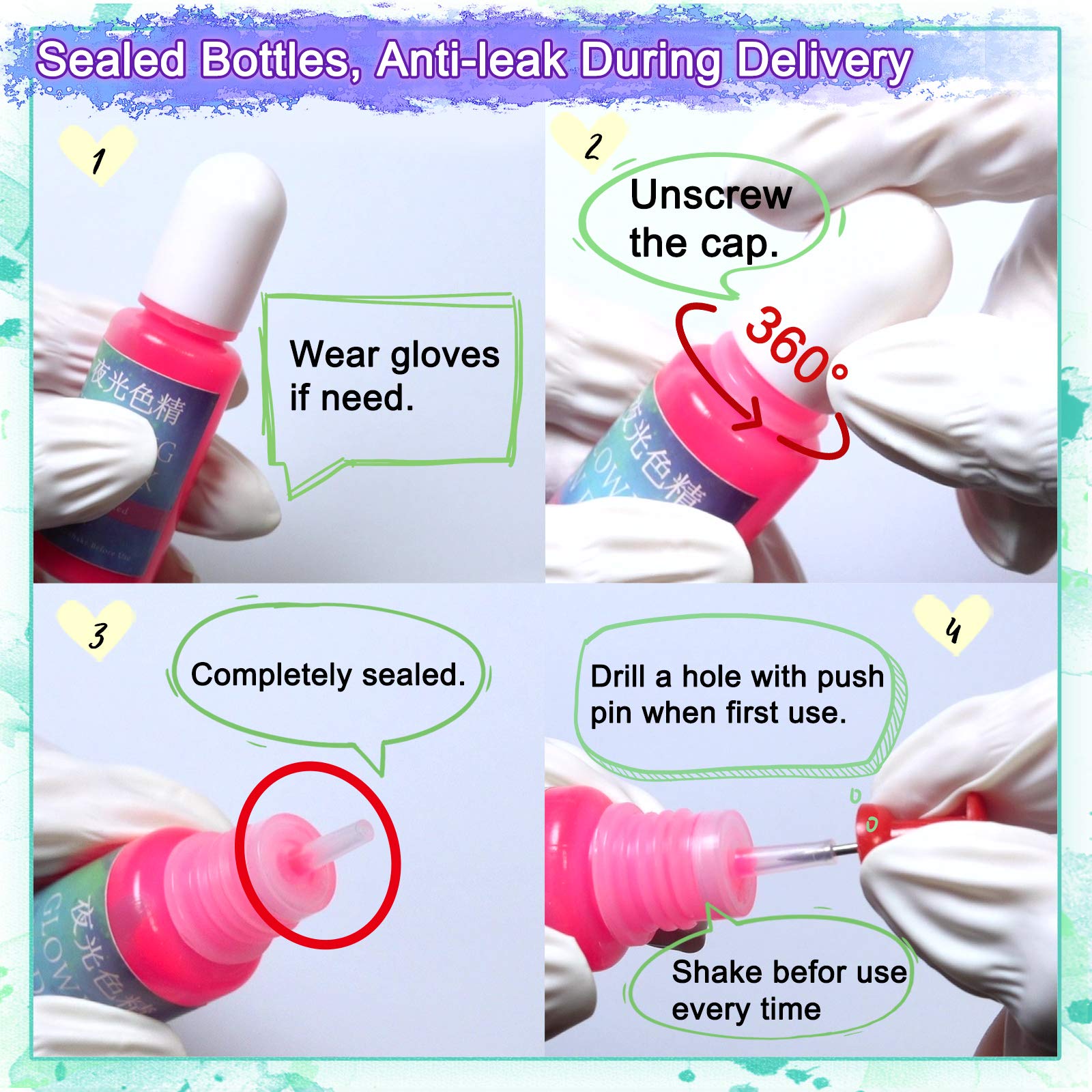 Amazon.co.jp: FUNSHOWCASE 着色剤 エポキシ樹脂 二液性レジン用