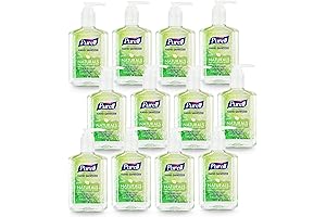 Purell Advanced Hand Sanitizer Naturals, Citrus Scent, 8oz Pump Bottle (Pack of 12)