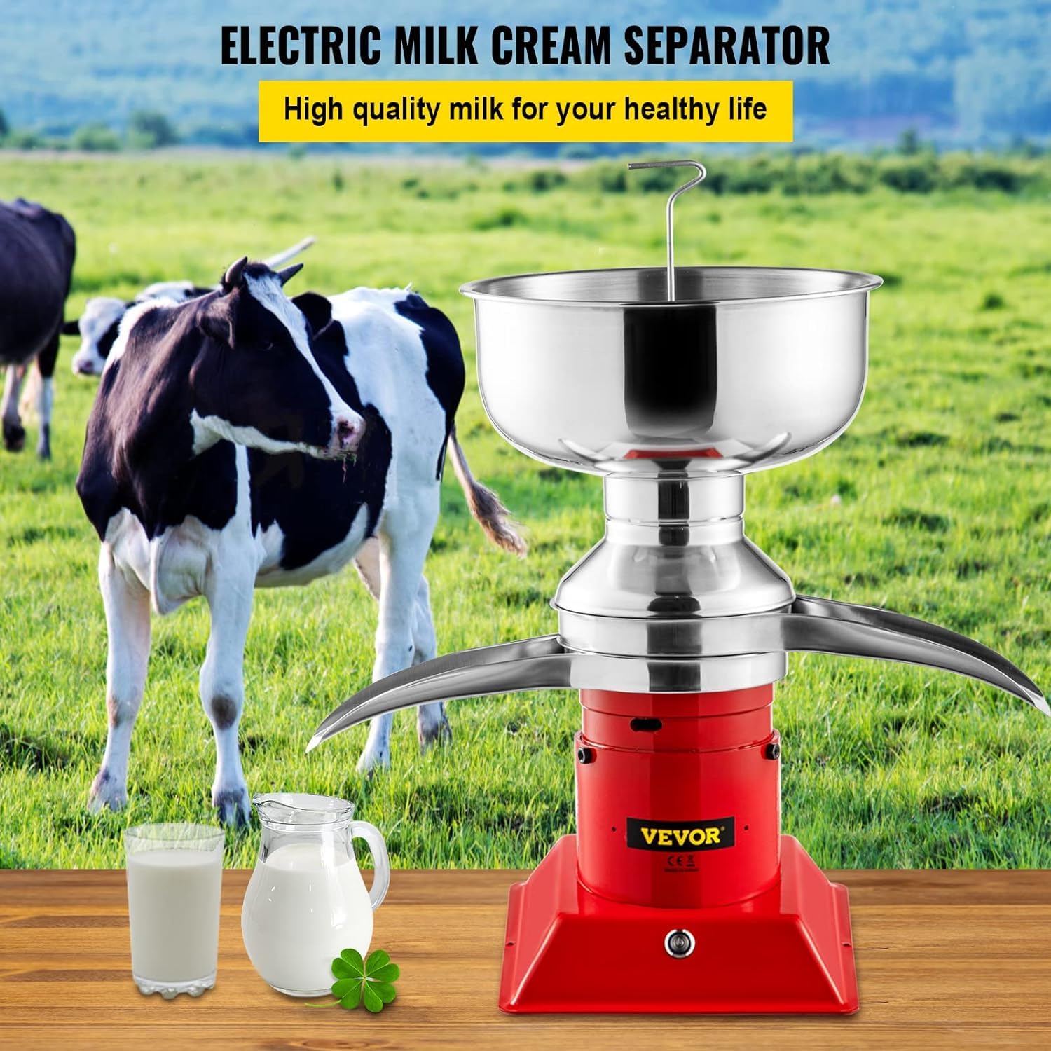 Separatore Centrifugo Per Crema Di Latte, 80 L/h, Velocità Di Rotazione Massima 11000 Giri/min, Pulsante Regolabile In Velocità, Separatore Elettrico Per Crema Di Latte Fresco Per Famiglie Di Caseific
