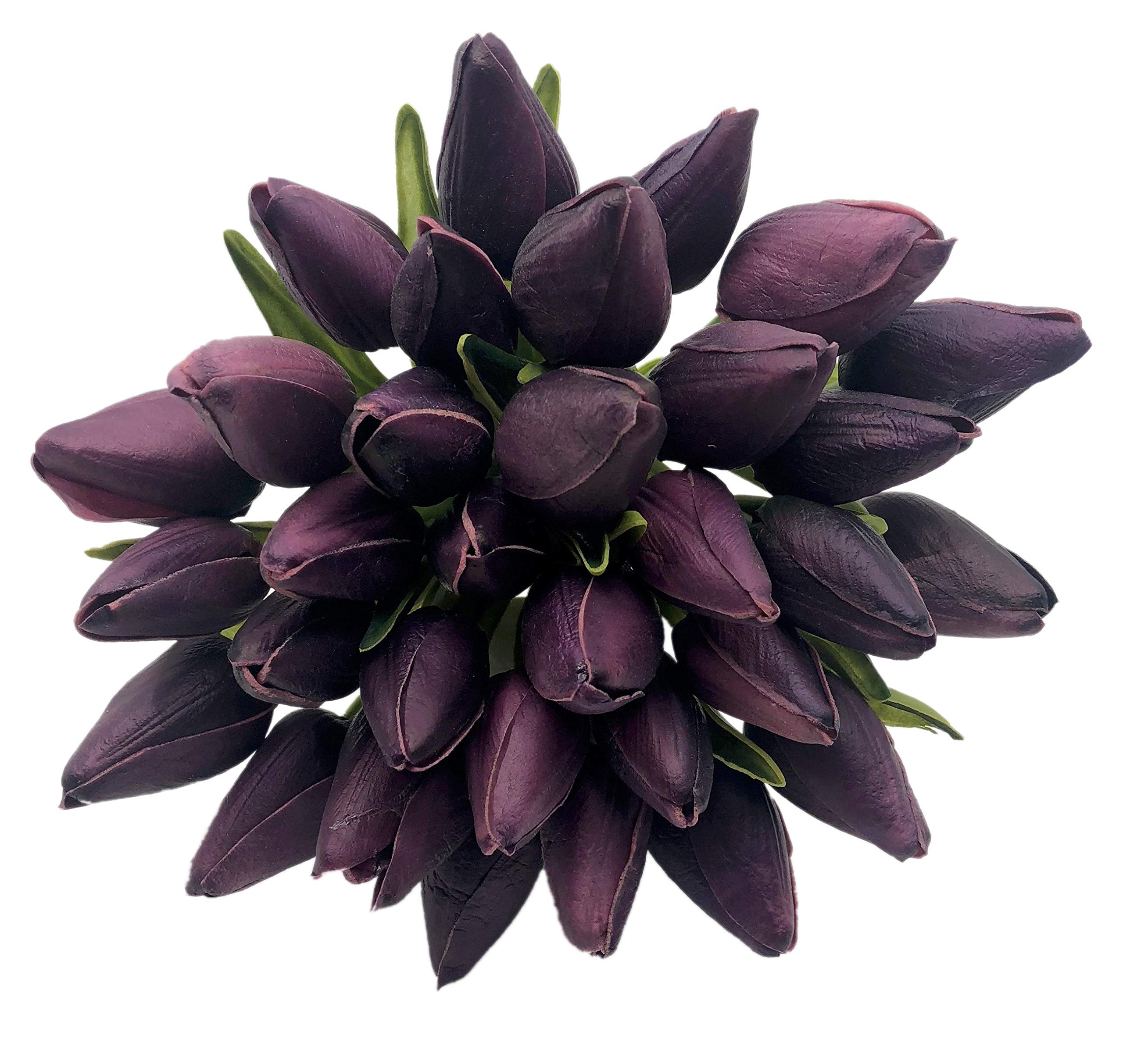 Yatai 35 Heads Purple Tulip Artificial Flower Real Touch PU Artificial Bouquet Flowers