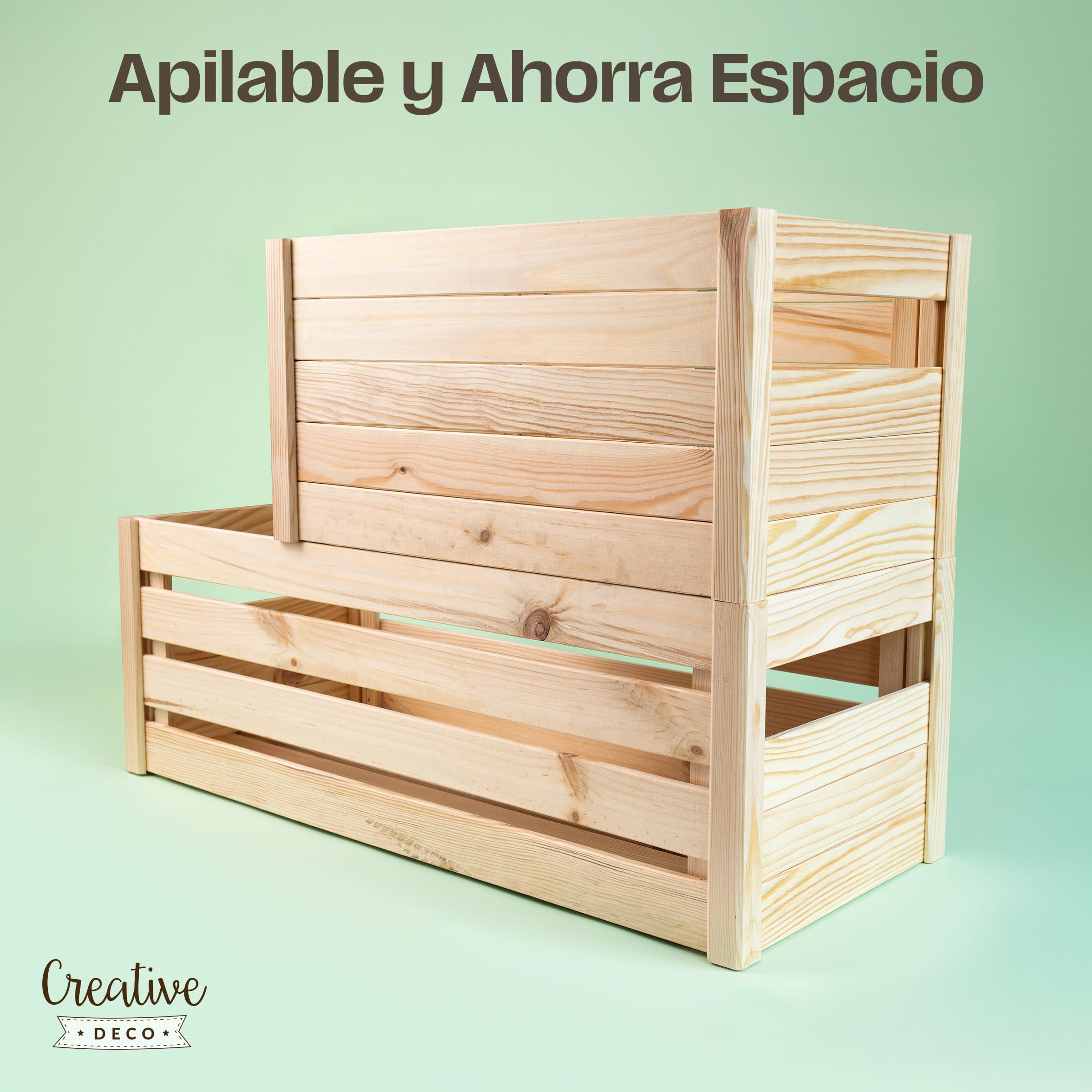 Creative DECO Caja de Madera para Montar | 68 x 29,5 x 4,5 cm