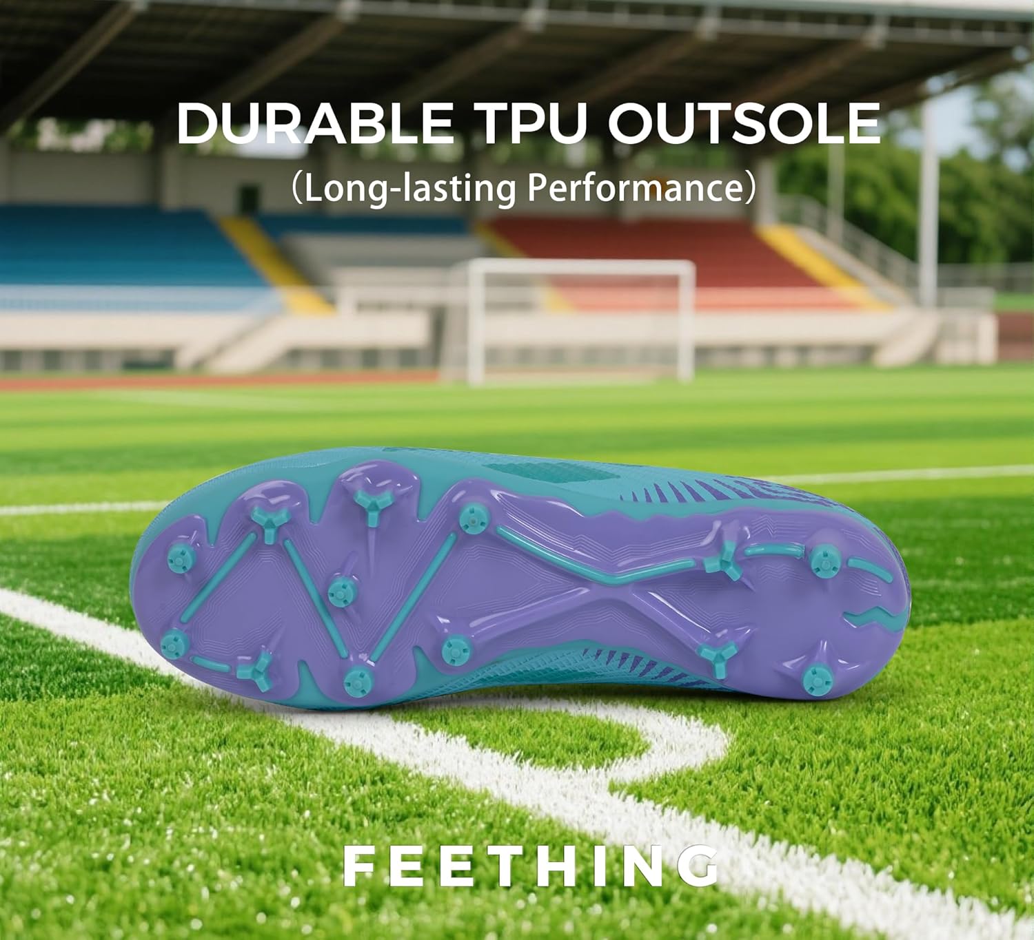 Womens Soccer Cleats Firm Ground Outdoor Athletic Football Boots Lightweight Soccer Shoes for Youth Girls - Image 5