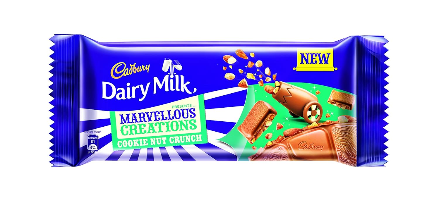 Cadbury Dairy Milk Marvellous Creations Cookie Nut Crunch Chocolate Bar