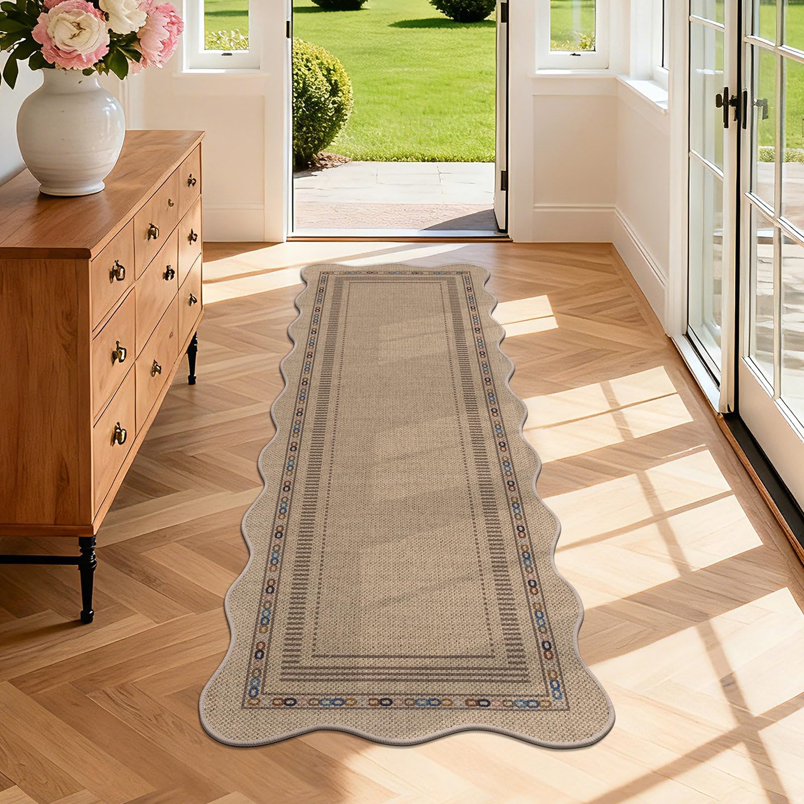 SHACOS Runner Rugs for Hallway Non Slip 60x180cm Thin Woven Carpet Runners for Hallways Washable Hall Runner Rug Long Floor Mat for Indoor Entryway Kitchen Laundry Room โ image 1