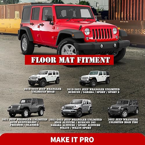 Miniatura 2 de KitsPro Alfombrillas para Toyota Highlander 2014-2019 para todo tipo de clima, alfombrillas delanteras y de segunda fila, paquete de 3